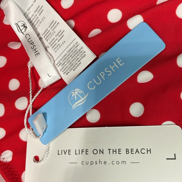 Cupshe red polka dot bikini NWT - Picture 6 of 7